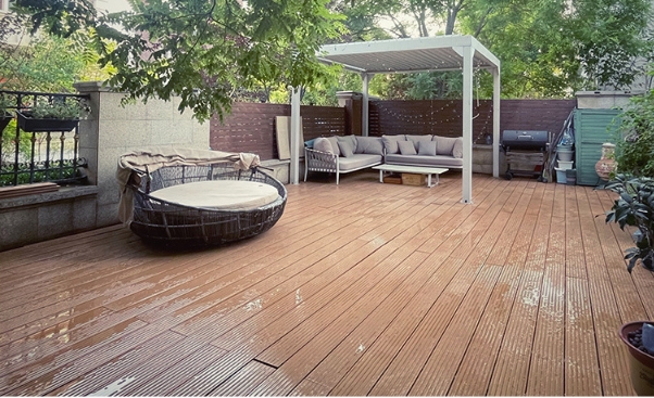 Exterior WPC decking outdoor plastic wood flooring 