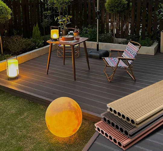 Exterior WPC decking outdoor plastic wood flooring 