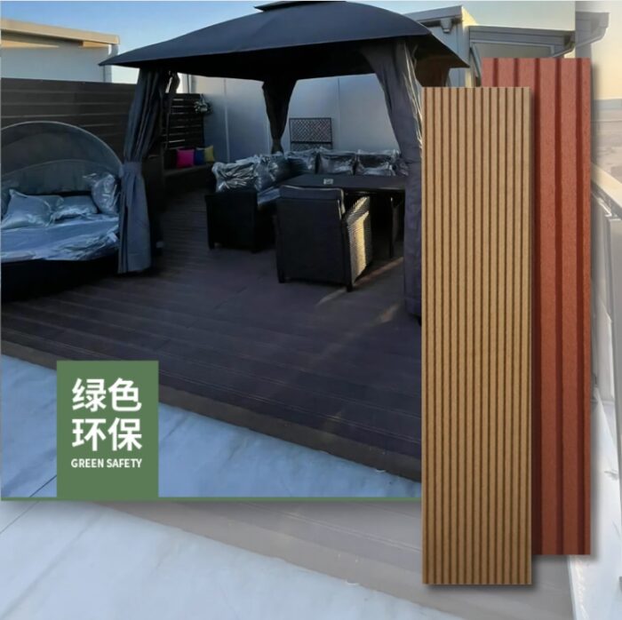 Outdoor WPC decking wood plastic flooring factory