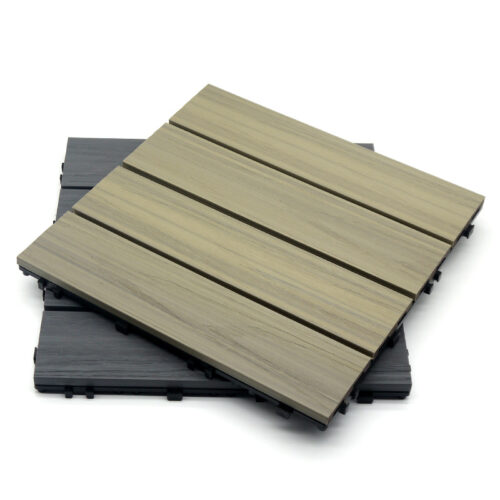 Plastic wood manufacturer terrace DIY decking self-laying spliced ​​plastic wood co-extruded DIY flooring