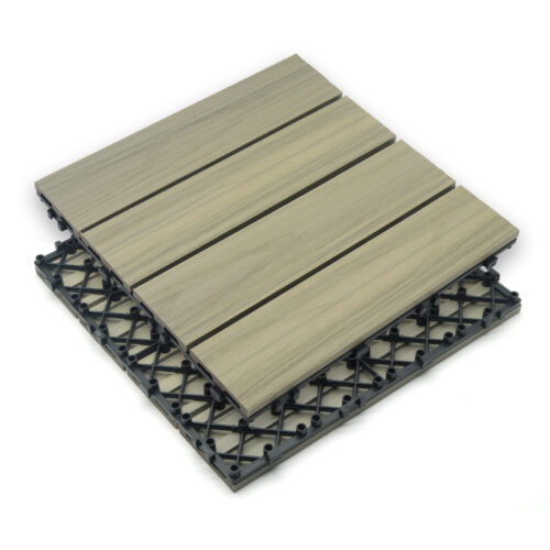 Plastic wood manufacturer terrace DIY decking self-laying spliced ​​plastic wood co-extruded DIY flooring