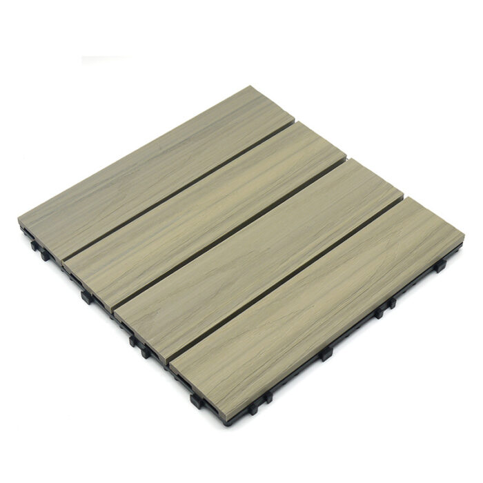 Plastic wood manufacturer terrace DIY decking self-laying spliced ​​plastic wood co-extruded DIY flooring