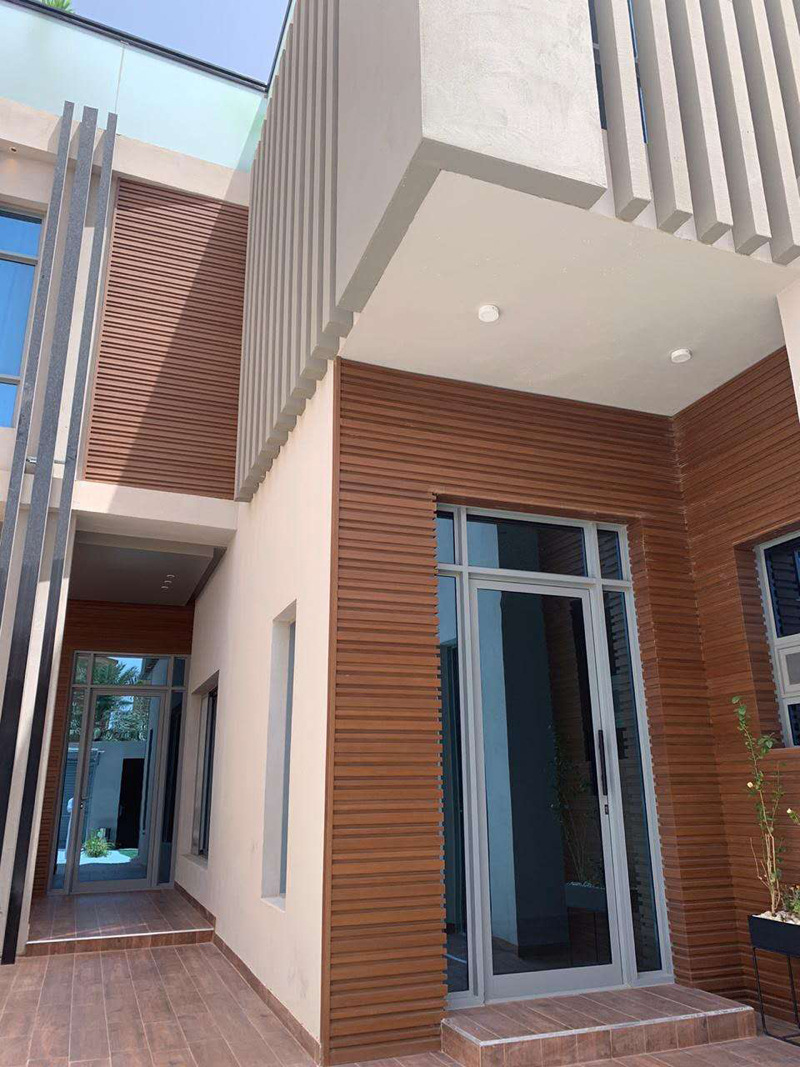 Co extrusion WPC cladding exterior fluted WPC cladding