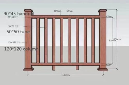 co extrusion outdoor garden landscape WPC fence