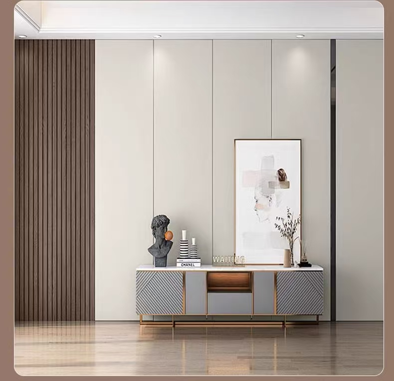 Bamboo Charcoal wood veneer Wall Panels anti-collision Diamond Board Wood veneer：Carbon Crystal Board Indoor Sofa TV background wall decoration decoration integrated wallboard anti-collision Diamond Board Wood veneer