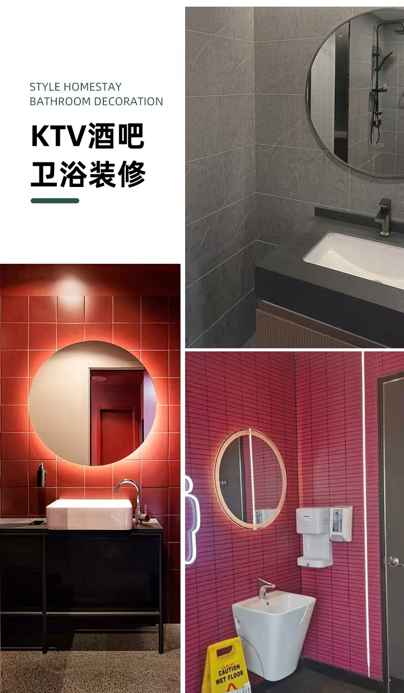 SPC stone crystal wall panel hotel bathroom renovation lock wall panel imitation porcelain wall panel