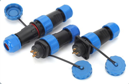 Aviation plug and socket male and female docking welding screw wiring welding waterproof connector 2345 core outdoor connector