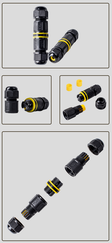 M16 waterproof connector M682 docking 2-core3-core solar light screw connector