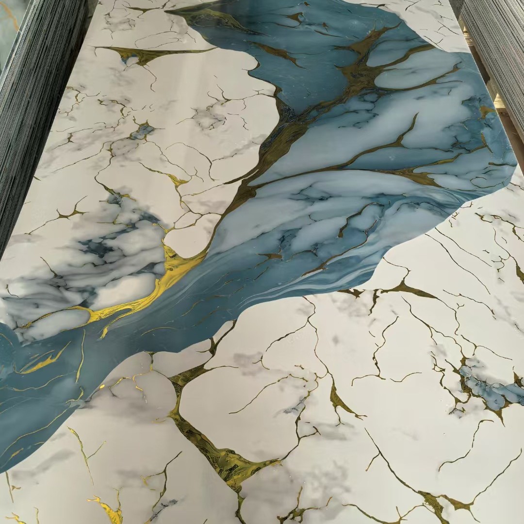 PVC uv marble sheet wall panel for indoor decoration 