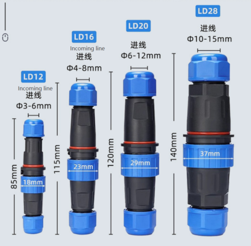 Waterproof aviation plug welding-free screw type power wire connector quick industrial connector